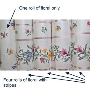 VTG DEADSTOCK Sunworthy Wallpaper Roll Lot No 8 Pre Pasted Scrubbable Vinyl 55sf